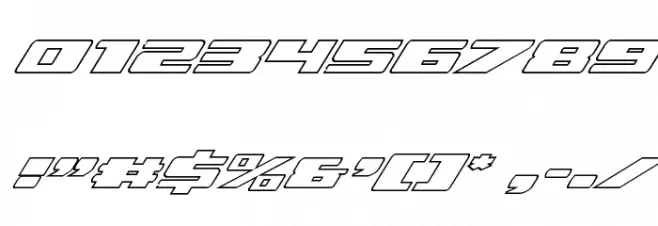 Dassault Outline Italic Font OTHER CHARS