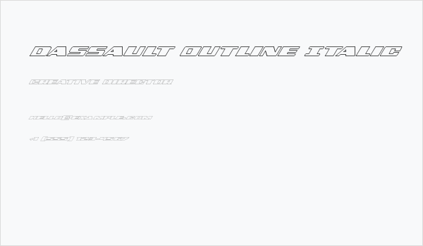 Dassault Outline Italic Business Card
