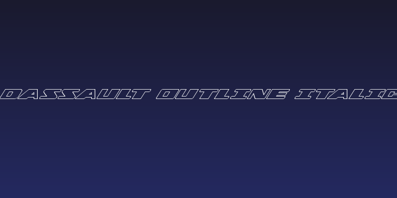 Dassault Outline Italic Social Header