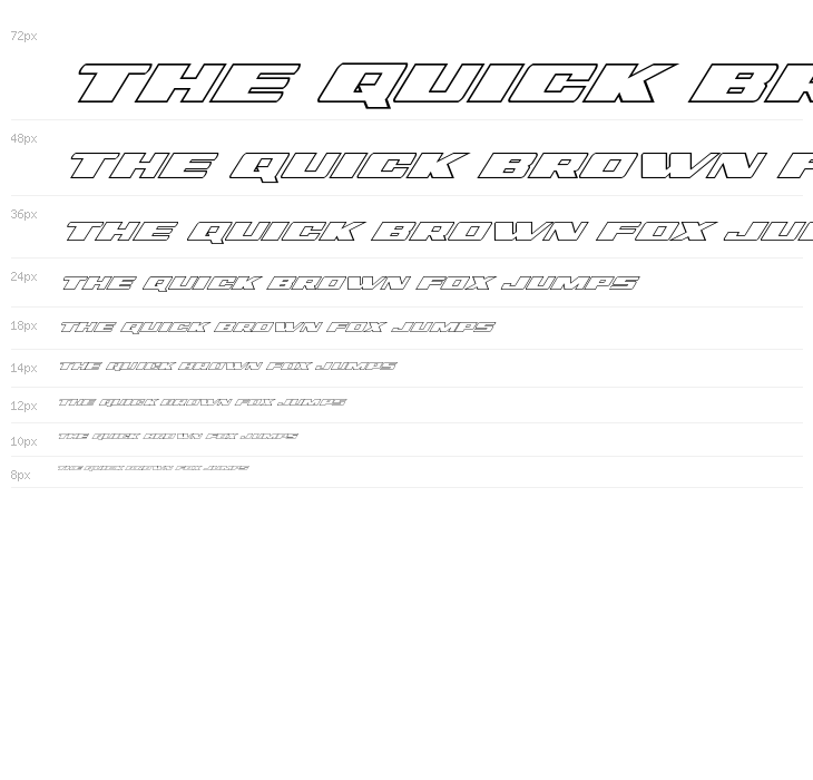 Dassault Outline Italic Waterfall