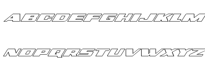 Dassault Outline Italic Font LOWERCASE