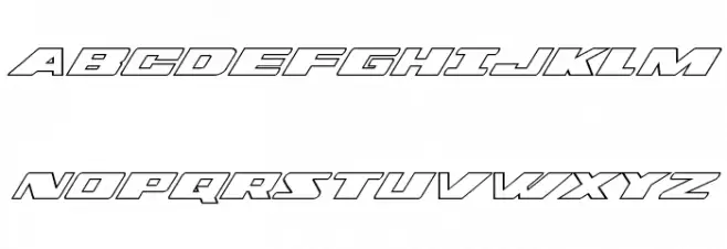 Dassault Outline Italic Font Litere mari