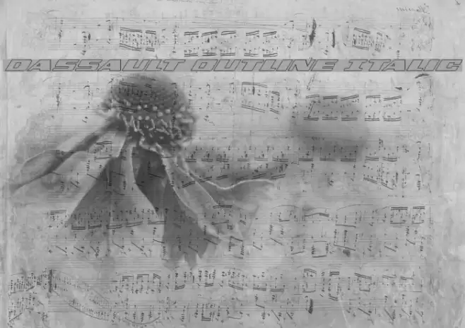 Dassault Outline Italic Font examples