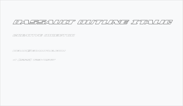 Dassault Outline Italic Business Card