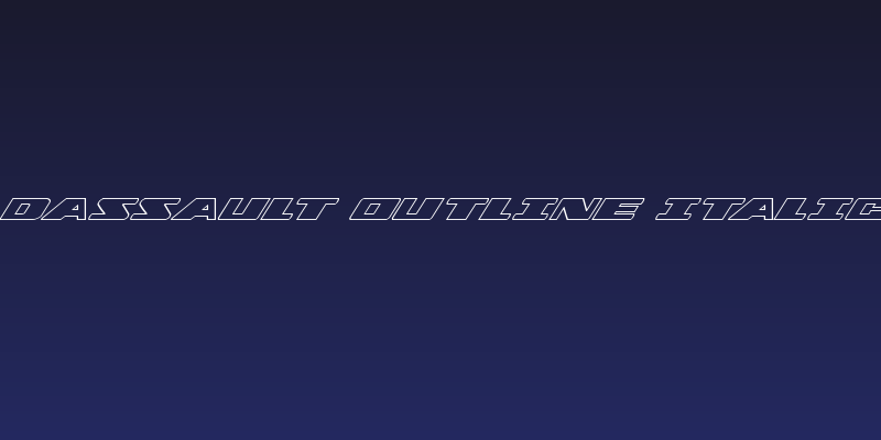 Dassault Outline Italic Social Header