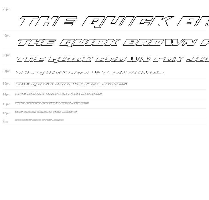 Dassault Outline Italic Waterfall