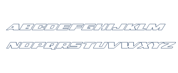 Dassault Outline Italic Lowercase