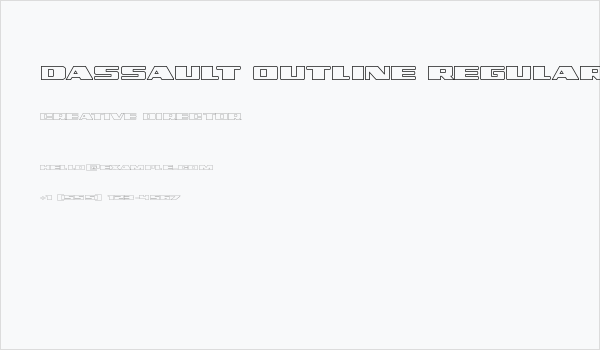 Dassault Outline Regular Business Card