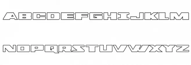 Dassault Outline Schriftart Groß