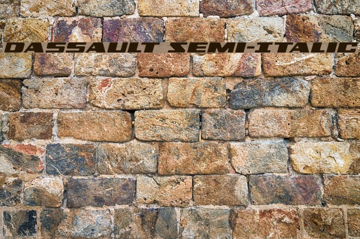 Dassault Semi-Italic Font examples