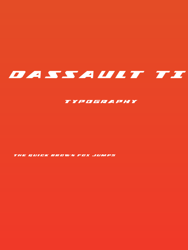 Dassault Title Italic Poster