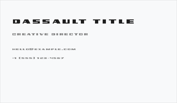 Dassault Title Business Card