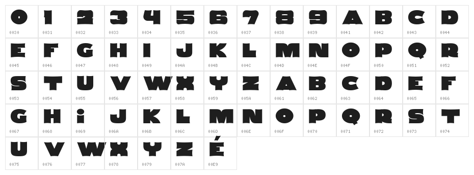 Dassie DEMO Character Map