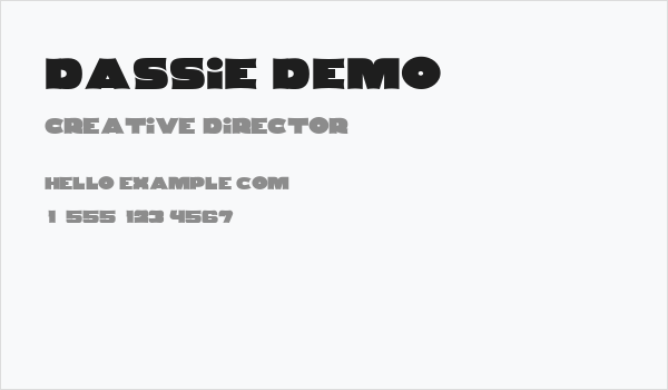Dassie DEMO Business Card
