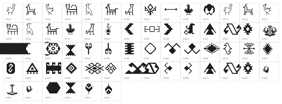 Dastafarin-Regular Character Map