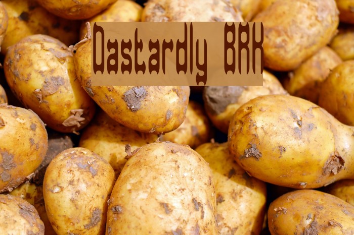 Dastardly BRK Font examples