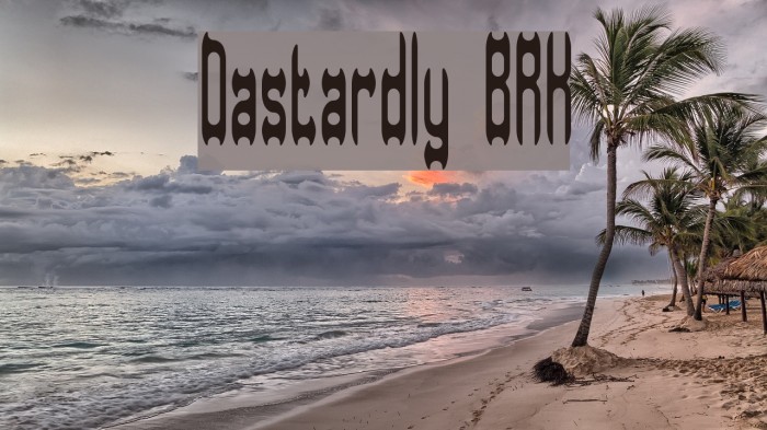 Dastardly BRK Font examples