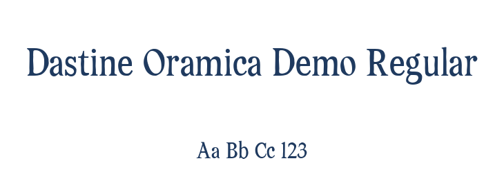 Dastine Oramica Demo Regular Font Preview
