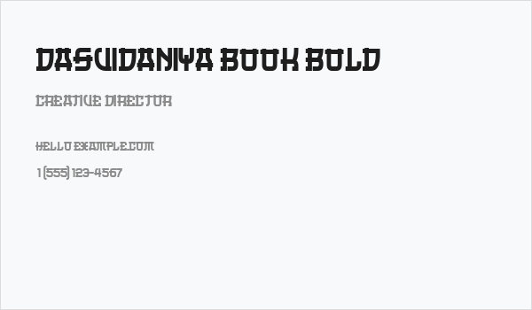Dasvidaniya Book Bold Business Card