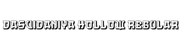 Dasvidaniya Hollow Regular  font caratteri gratis