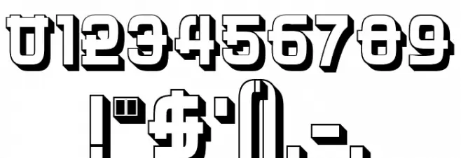 Dasvidaniya Hollow Regular Font OTHER CHARS