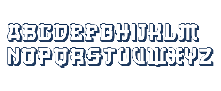 Dasvidaniya Hollow Regular Lowercase