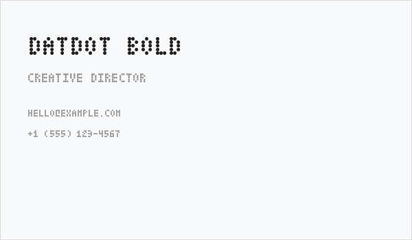 DatDot Bold Business Card