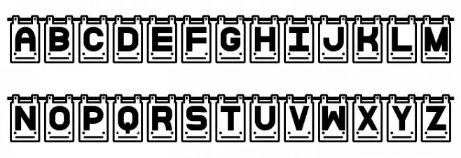 Data Cards St Schriftart Kleinbuchstaben