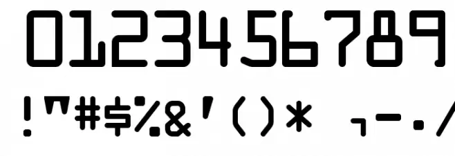 Data Control Unifon Font OTHER CHARS