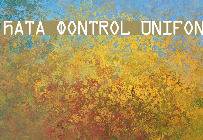 Data Control Unifon Font examples