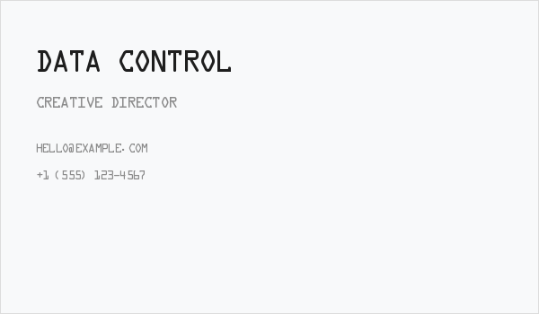 Data Control Business Card