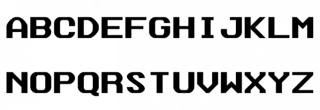 Data Sun Fixed-Width Polices MAJUSCULES