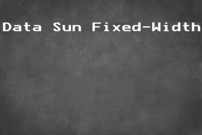 Data Sun Fixed-Width Font examples