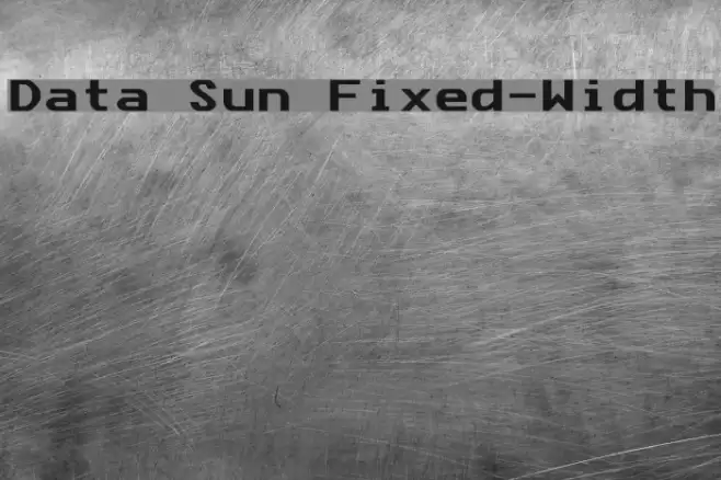 Data Sun Fixed-Width Font examples