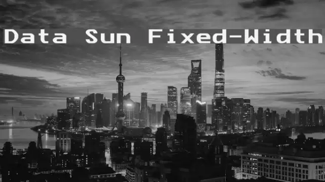 Data Sun Fixed-Width Font examples