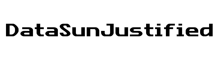 Data Sun Justified  Free Fonts Download