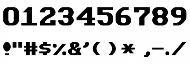 Data Sun Justified Font OTHER CHARS