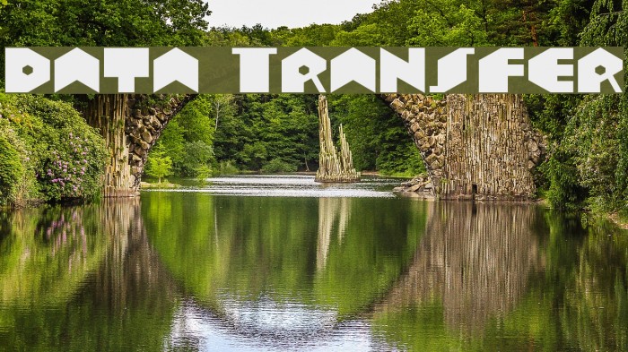 Data Transfer Font examples