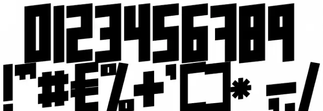 Data Trash #2 Font OTHER CHARS