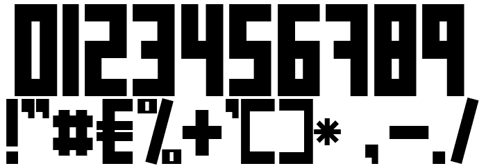 Data Trash Font OTHER CHARS