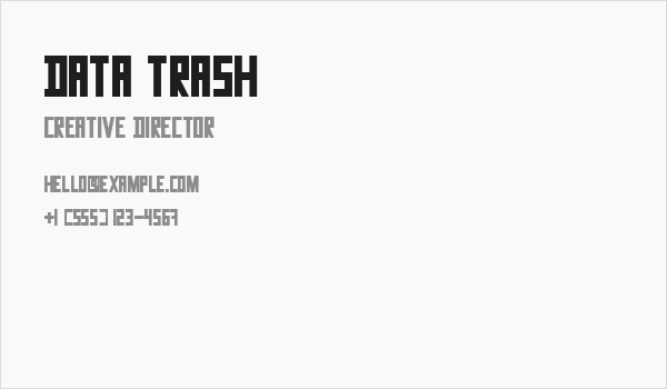 Data Trash Business Card
