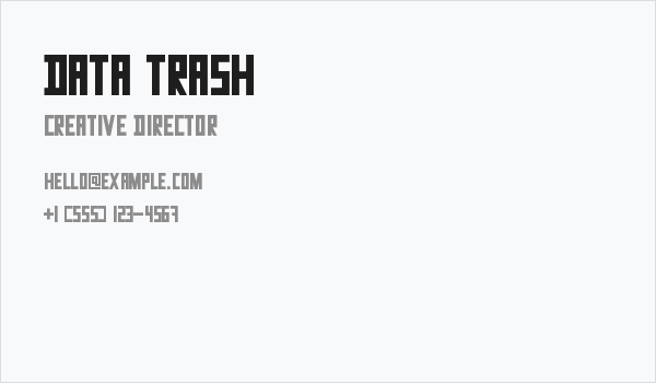Data Trash Business Card