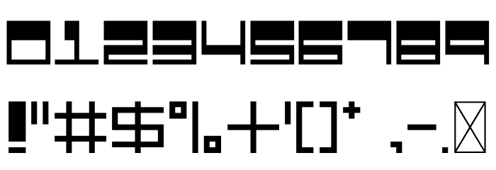 Data Twenty Font OTHER CHARS