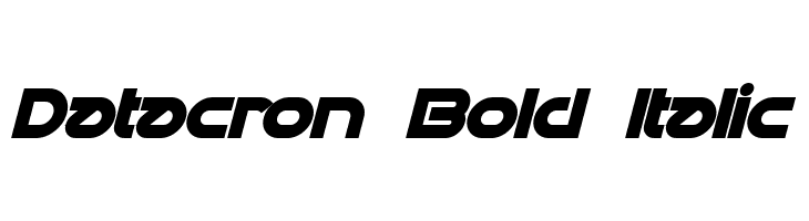 Datacron Bold Italic Font