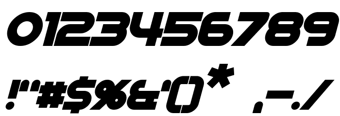 Datacron Bold Italic Font OTHER CHARS