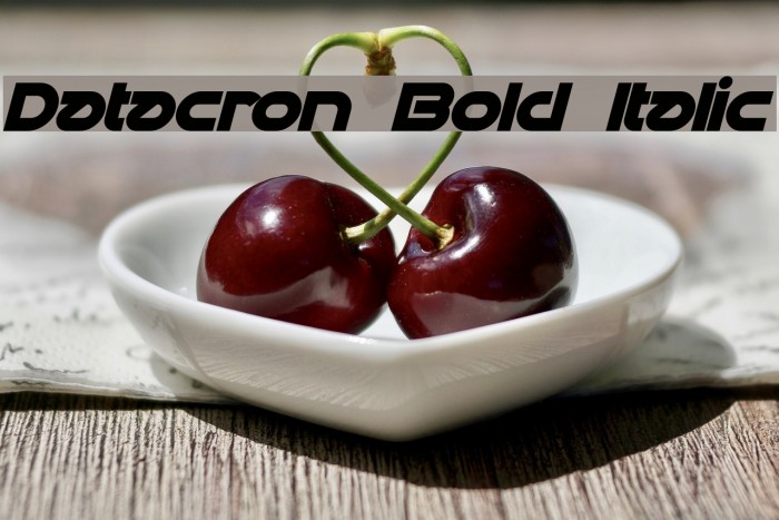 Datacron Bold Italic Font examples