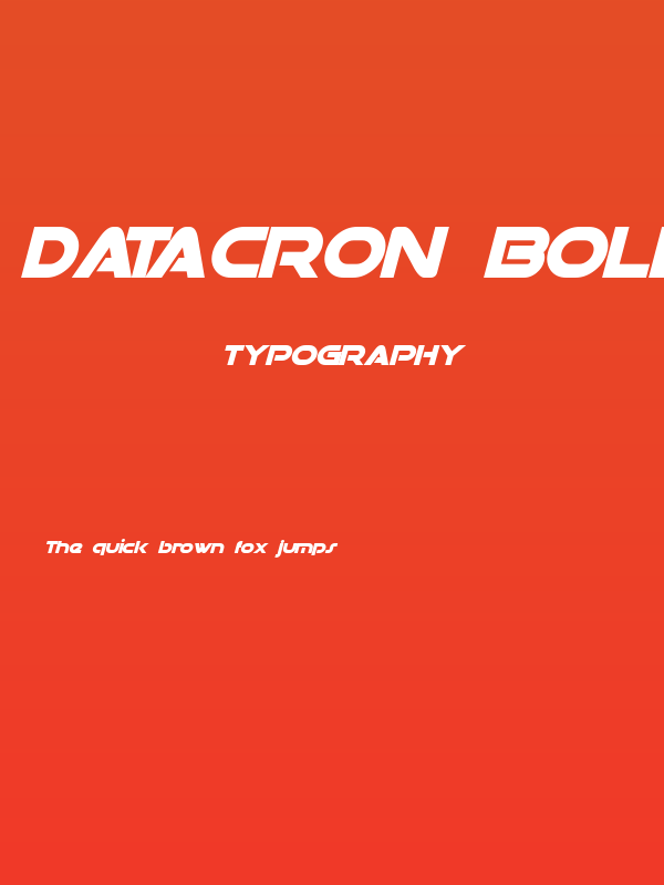Datacron Bold Italic Poster