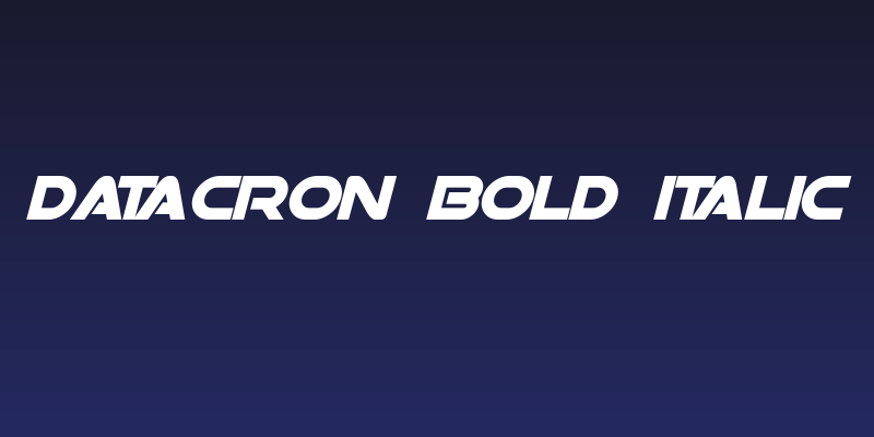 Datacron Bold Italic Social Header