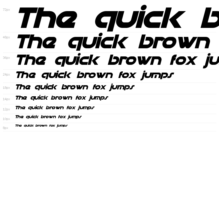 Datacron Bold Italic Waterfall