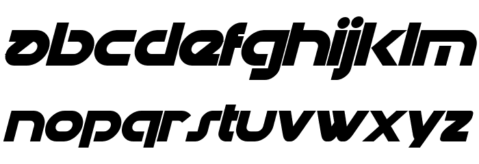 Datacron Bold Italic Font LOWERCASE